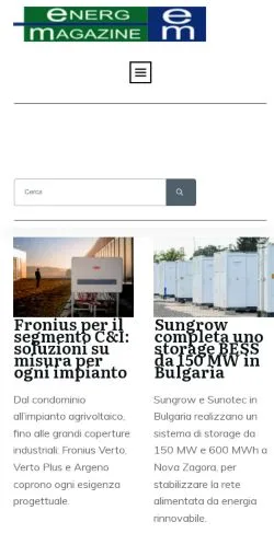 Anteprima del sito EnergMagazine, media di Italia per articoli sponsorizzati