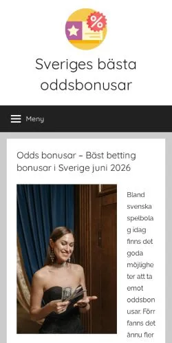 Anteprima del sito Sveriges Oddsbonusar, media di Svezia per articoli sponsorizzati