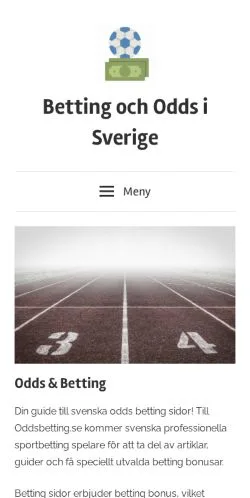 Anteprima del sito Oddsbetting, media di Svezia per articoli sponsorizzati