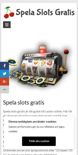 Anteprima del sito Spela Slots Gratis, media di Svezia per articoli sponsorizzati