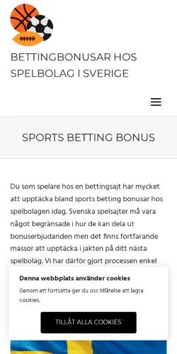 Voorbeeld van de site Bettingbonusar Sverige, medium uit Zweden voor gesponsorde artikelen