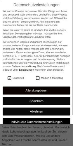 Anteprima del sito Teichratgeber, media di Germania per articoli sponsorizzati
