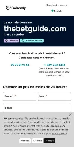 Vorschau der Website The Bet Guide, Medium aus Vereinigte Staaten für gesponserte Artikel