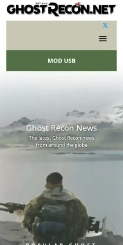 Pré-visualização do site Ghost Recon News, meio de Estados Unidos para artigos patrocinados