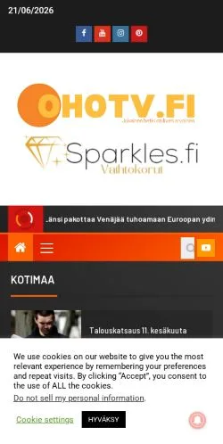 Anteprima del sito OhoTV Suomi, media di Finlandia per articoli sponsorizzati