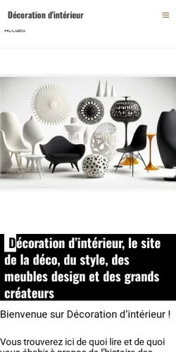 Anteprima del sito Décoration D'Intérieur, media di Francia per articoli sponsorizzati