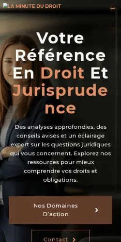 Anteprima del sito La Minute du Droit, media di Francia per articoli sponsorizzati