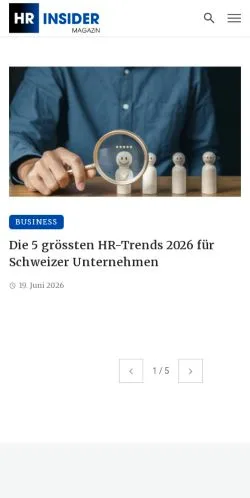 Anteprima del sito HR Insider, media di Germania per articoli sponsorizzati