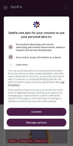 Preview of the Samsung Firmware Download website, a media outlet in United States for sponsored articles