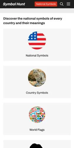 Sponsorlu makaleler için Amerika Birleşik Devletleri medyası Symbol Hunt sitesinin önizlemesi