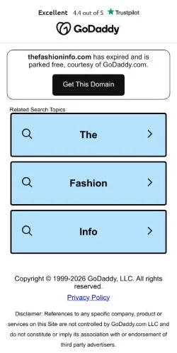 Anteprima del sito The Fashion Info, media di Stati Uniti per articoli sponsorizzati
