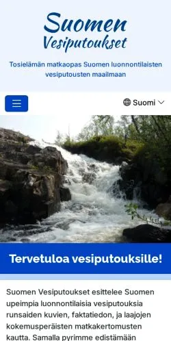 Anteprima del sito suomenvesiputoukset, media di Finlandia per articoli sponsorizzati