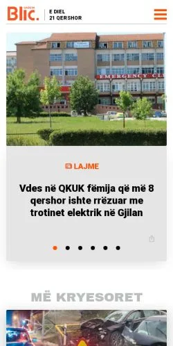 Podgląd witryny Gazeta Blic, medium z kraju Stany Zjednoczone do artykułów sponsorowanych