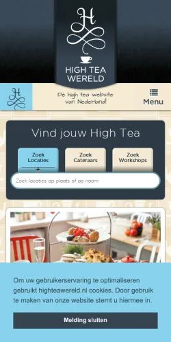 Anteprima del sito HighTeaWereld.nl, media di Paesi Bassi per articoli sponsorizzati