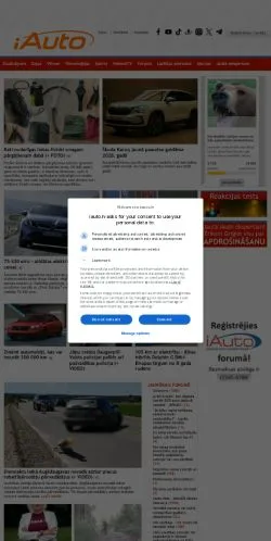 Podgląd witryny iAuto, medium z kraju Łotwa do artykułów sponsorowanych
