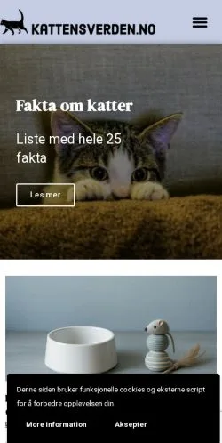 Anteprima del sito Kattensverden, media di Norvegia per articoli sponsorizzati