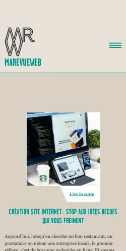 Aperçu du site Marevueweb, média de France pour articles sponsorisés