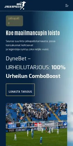 Podgląd witryny MM Jalkapallo, medium z kraju Finlandia do artykułów sponsorowanych