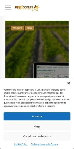 Anteprima del sito Agrinotizie, media di Italia per articoli sponsorizzati