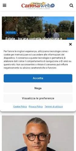Anteprima del sito CanosaWeb, media di Italia per articoli sponsorizzati