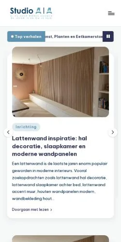 Aperçu du site Studio A A, média de Pays-Bas pour articles sponsorisés
