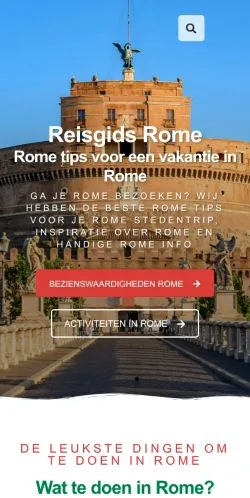 Podgląd witryny Alles over Rome, medium z kraju Holandia do artykułów sponsorowanych