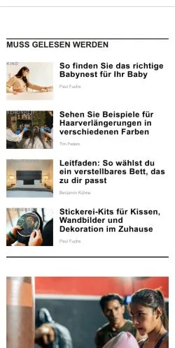 Vista previa del sitio geschenkdesgurus.de, medio de Alemania para artículos patrocinados