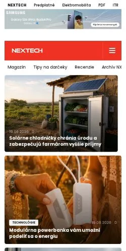 Aperçu du site Nextech, média de Slovaquie pour articles sponsorisés