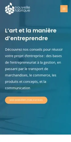 Anteprima del sito Nouvelle Fabrique, media di Francia per articoli sponsorizzati