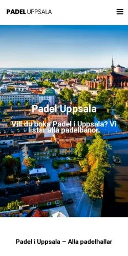Anteprima del sito Padel Uppsala, media di Svezia per articoli sponsorizzati