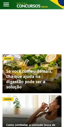 스폰서 기사용 브라질 매체 Edital Concursos Brasil 사이트 미리보기