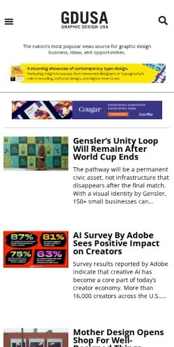 Forhåndsvisning af Graphic Design News (GDUSA), medie fra USA til sponsorerede artikler