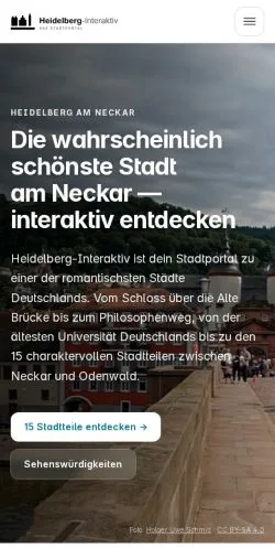 Anteprima del sito Heidelberg Interaktiv, media di Germania per articoli sponsorizzati