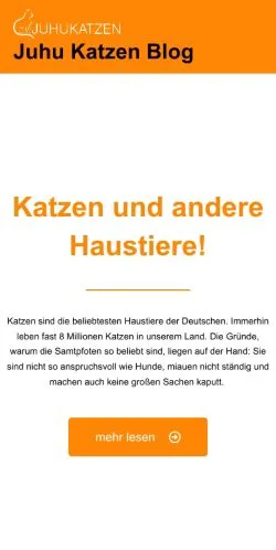 Anteprima del sito Juhu Katzen, media di Germania per articoli sponsorizzati