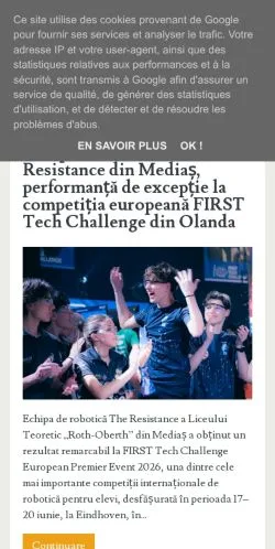 Aperçu du site Monitorul de Mediaş, média de Roumanie pour articles sponsorisés