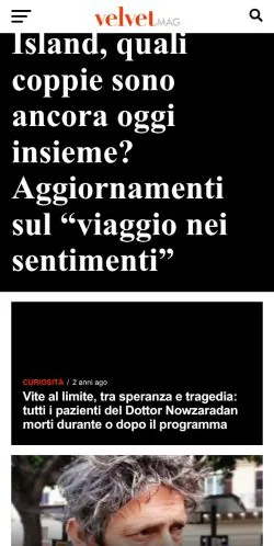 Anteprima del sito Community VelvetMag, media di Italia per articoli sponsorizzati