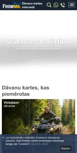 Aperçu du site FromMe, média de Lettonie pour articles sponsorisés