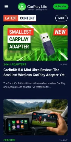 Anteprima del sito Car Play Life, media di Regno Unito per articoli sponsorizzati