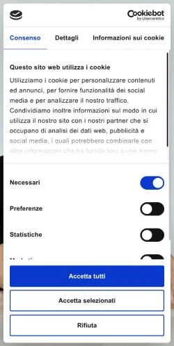 Forhåndsvisning av nettstedet Esprimo, medium fra Italia for sponsede artikler