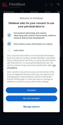 Anteprima del sito FilmiBeat, media di Stati Uniti per articoli sponsorizzati