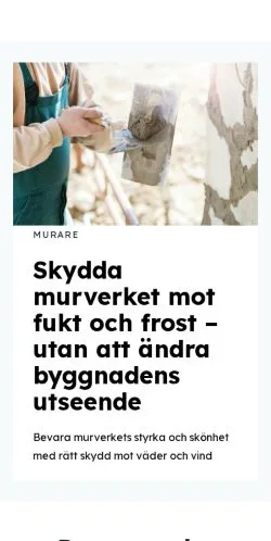 Anteprima del sito byggtidningen.se, media di Svezia per articoli sponsorizzati