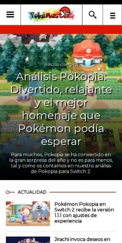 Voorbeeld van de site PokéMaster, medium uit Spanje voor gesponsorde artikelen
