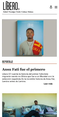 Anteprima del sito Líbero, media di Spagna per articoli sponsorizzati