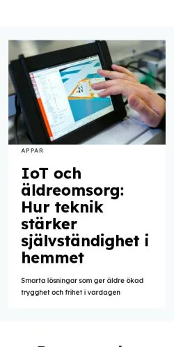 Anteprima del sito tekniskagrejer.se, media di Svezia per articoli sponsorizzati