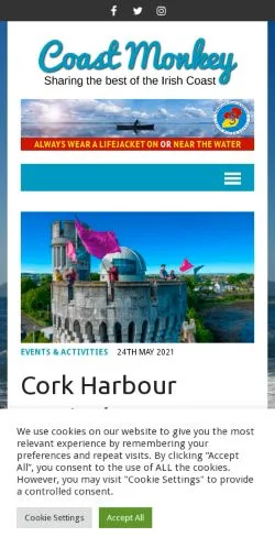 Voorbeeld van de site Coast Monkey, medium uit Ierland voor gesponsorde artikelen