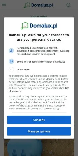 スポンサード記事向けのポーランドメディア、Domaluxのサイトプレビュー