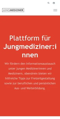 Anteprima del sito Jungmediziner, media di Germania per articoli sponsorizzati