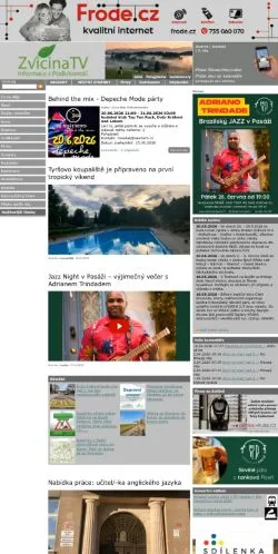 Podgląd witryny Zvi?ina, medium z kraju Czechy do artykułów sponsorowanych