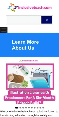 Voorbeeld van de site Inclusiveteach, medium uit Verenigde Staten voor gesponsorde artikelen