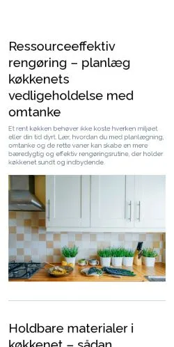 Podgląd witryny koekkeninspiration.dk, medium z kraju Dania do artykułów sponsorowanych